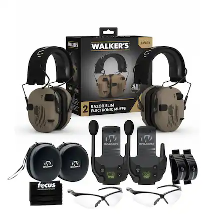 2-PACK WALKER'S
WALKER'S
RAZOR SLIM 2 ELECTRONIC MUFFS
WALKER'S
WALKER'S
WALKER'S focus www.focuscamera.com
WALKER'S
ROOM
88 VOR 1
WOOD
88 88 VOIL
2 WALKERS
W WALKERS