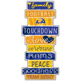 Fan Creations - Los Angeles Rams 5'' x 24'' Celebrations Stack Sign - Multicolor