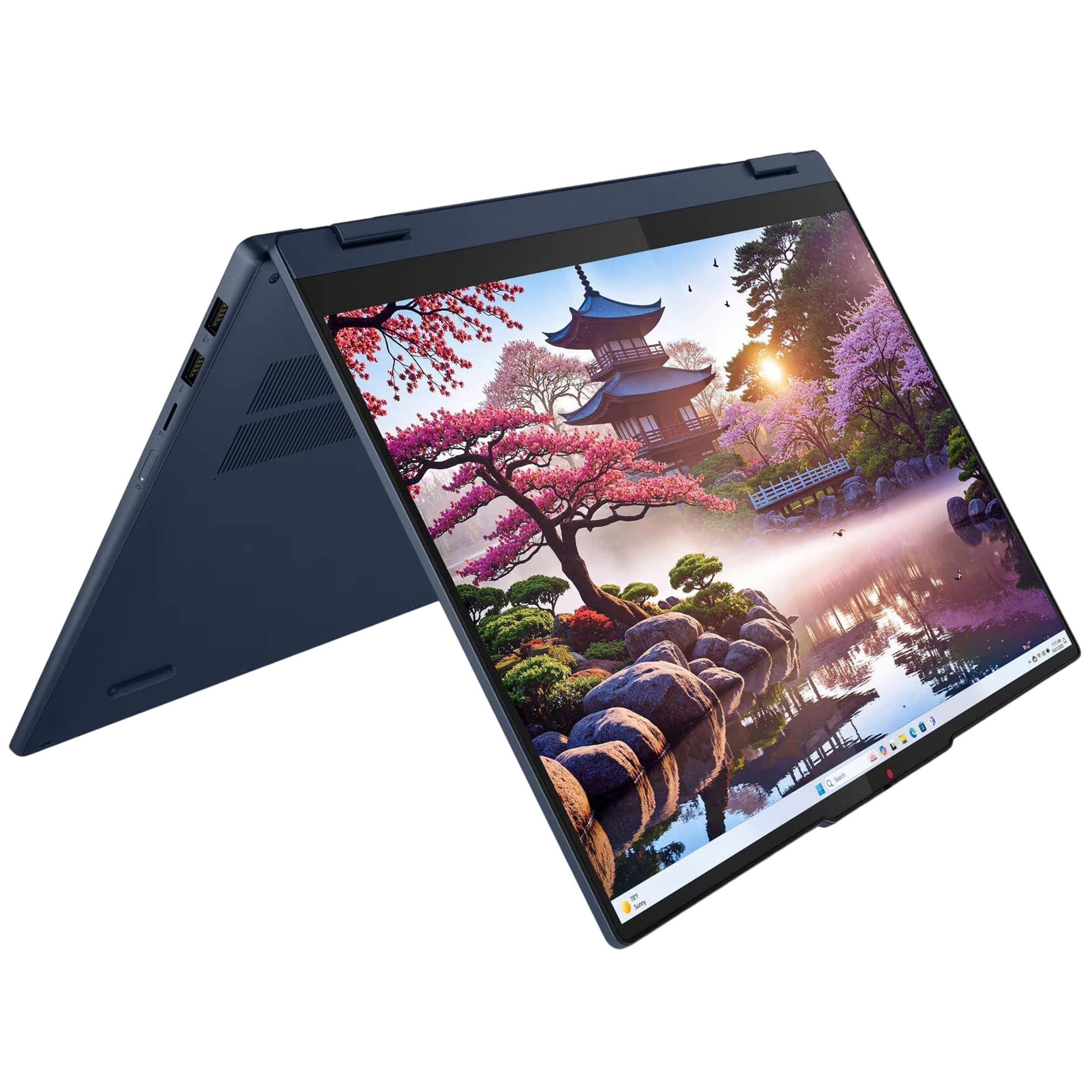 Alt View 1. Lenovo - Lenovo IdeaPad 5 16" 2-in-1 Touchscreen Laptop,AMD Ryzen AI 7 350,16GB RAM,2TB SSD,AMD Radeon 860M,Win 11 Pro,Blue - Blue.