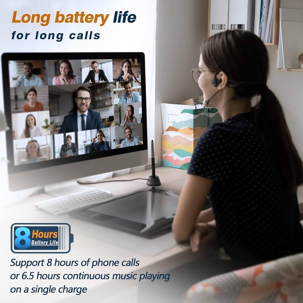 Long battery life for long calls

8 Hours Battery Life

Support 8 hours of phone calls or 6.5 hours continuous music playing on a single charge