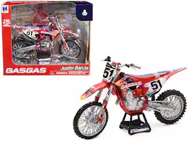 GasGas MC 450F Motorcycle #51 Justin Barcia "GasGas Factory Racing - Bull" 1/12 Diecast Model by New Ray - Red