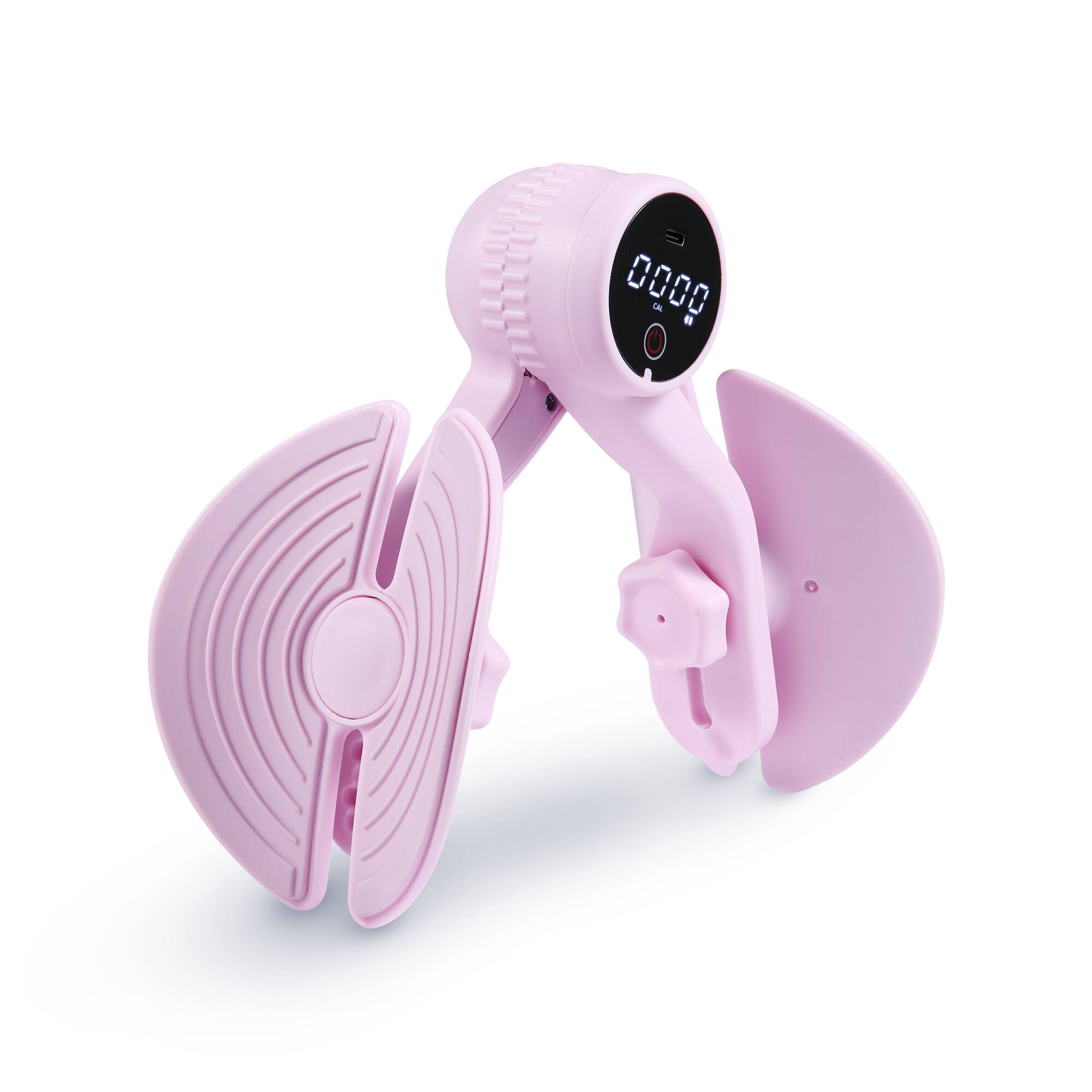 Front. HOM - Pelvic Trainer - Inner Thigh & Pelvic Floor Muscle Toner - Smart Adjustable Device with Display - Black.