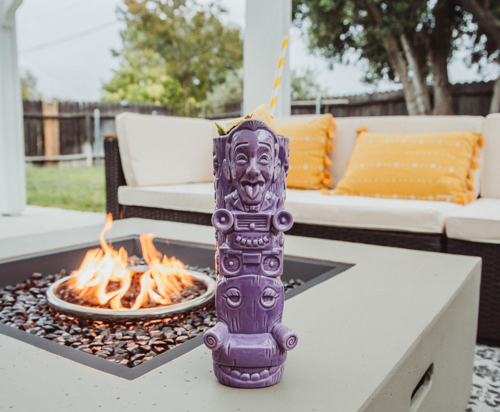 Alt View 3. ThinkGeek - Geeki Tikis Pee-Wee's Playhouse Totem Ceramic Mug | Holds 22 Ounces - Purple.