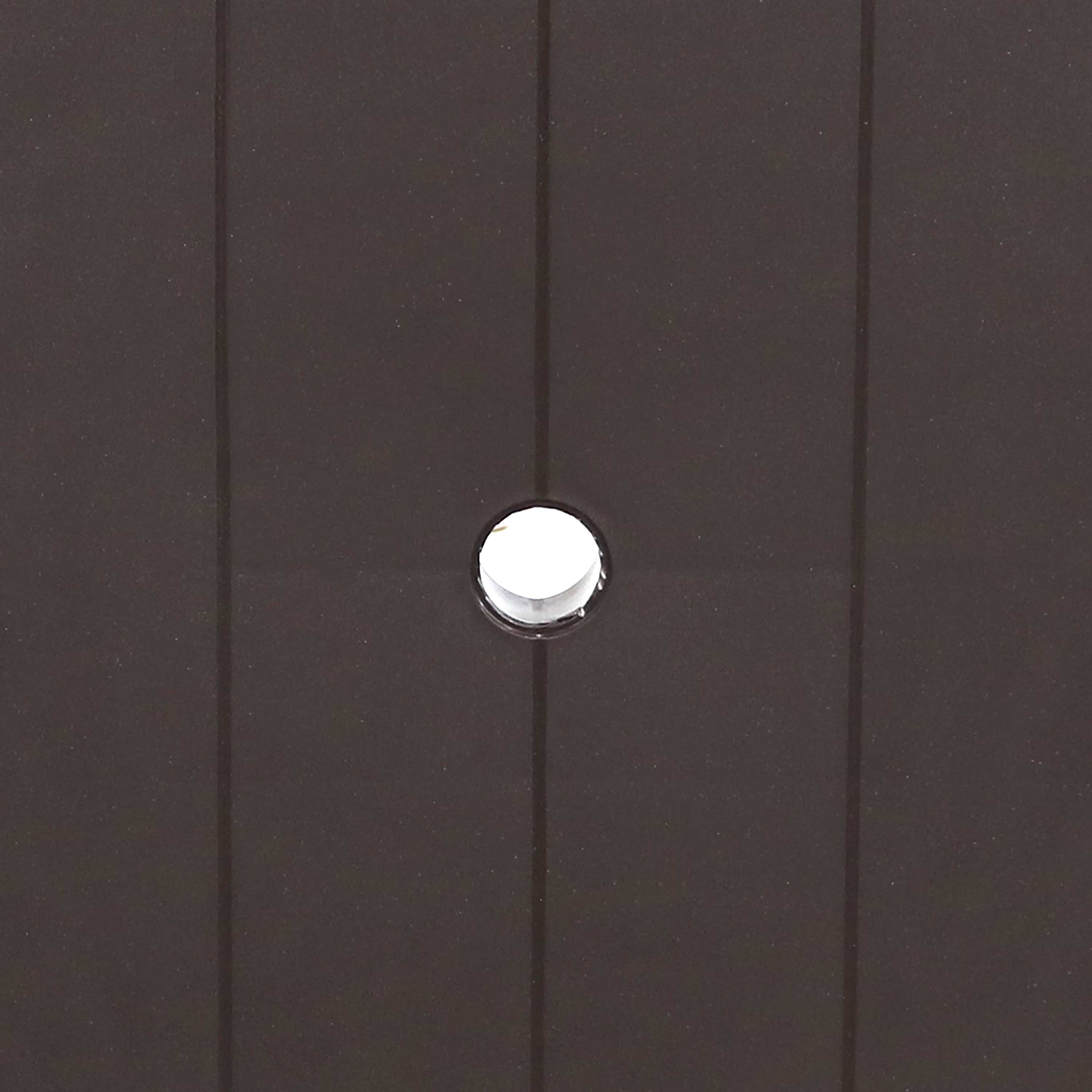 Alt View 4. Sunnydaze - 31.25 in Plastic Square Patio Dining Table - Brown.