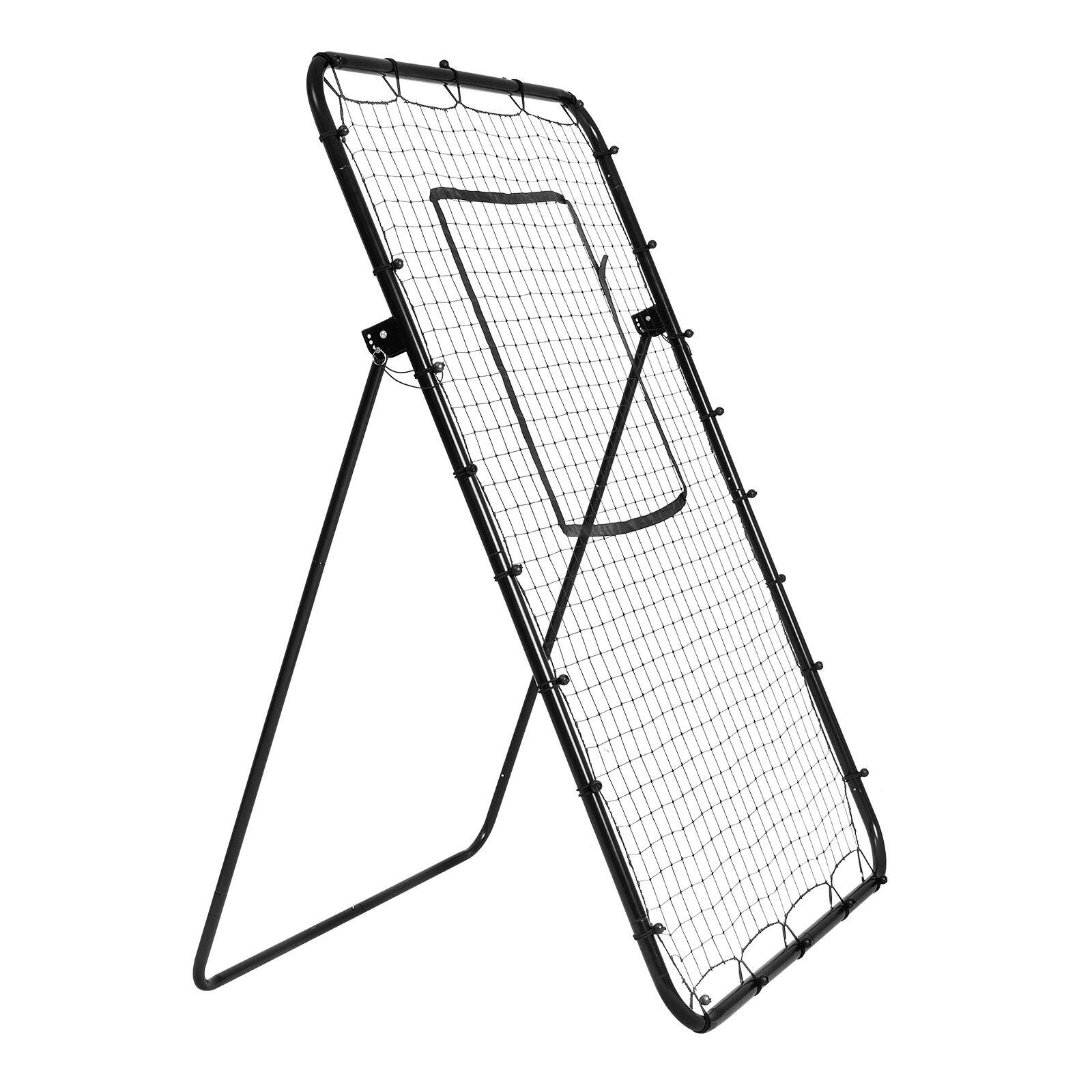 Front. Glintex - 4x6 FT Baseball and Softball Rebounder Net, Adjustable Angle PitchBack Training Net for Catching and Throwing Practice - Natural.