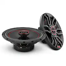 Front. DS18 Audio - GEN-X 6.5" 2-way Coaxial Speaker with Built-in Driver and Grille (Pair), 50W RMS 4-Ohm.
