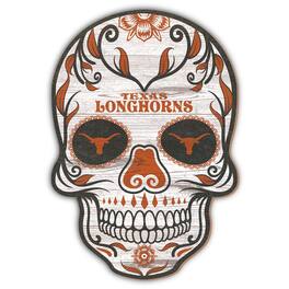 Fan Creations - Texas Longhorns 12'' Sugar Skull Sign - Multicolor