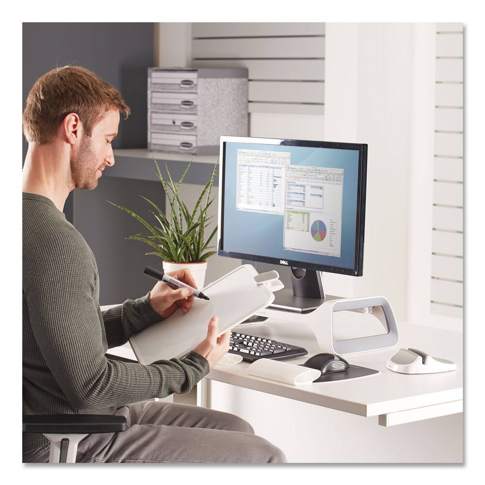 Back. Fellowes - 9311503 I-Spire Series 100 Sheet Capacity ABS Plastic/High Impact Polystyrene Document Lift - White/Gray - White/Gray.