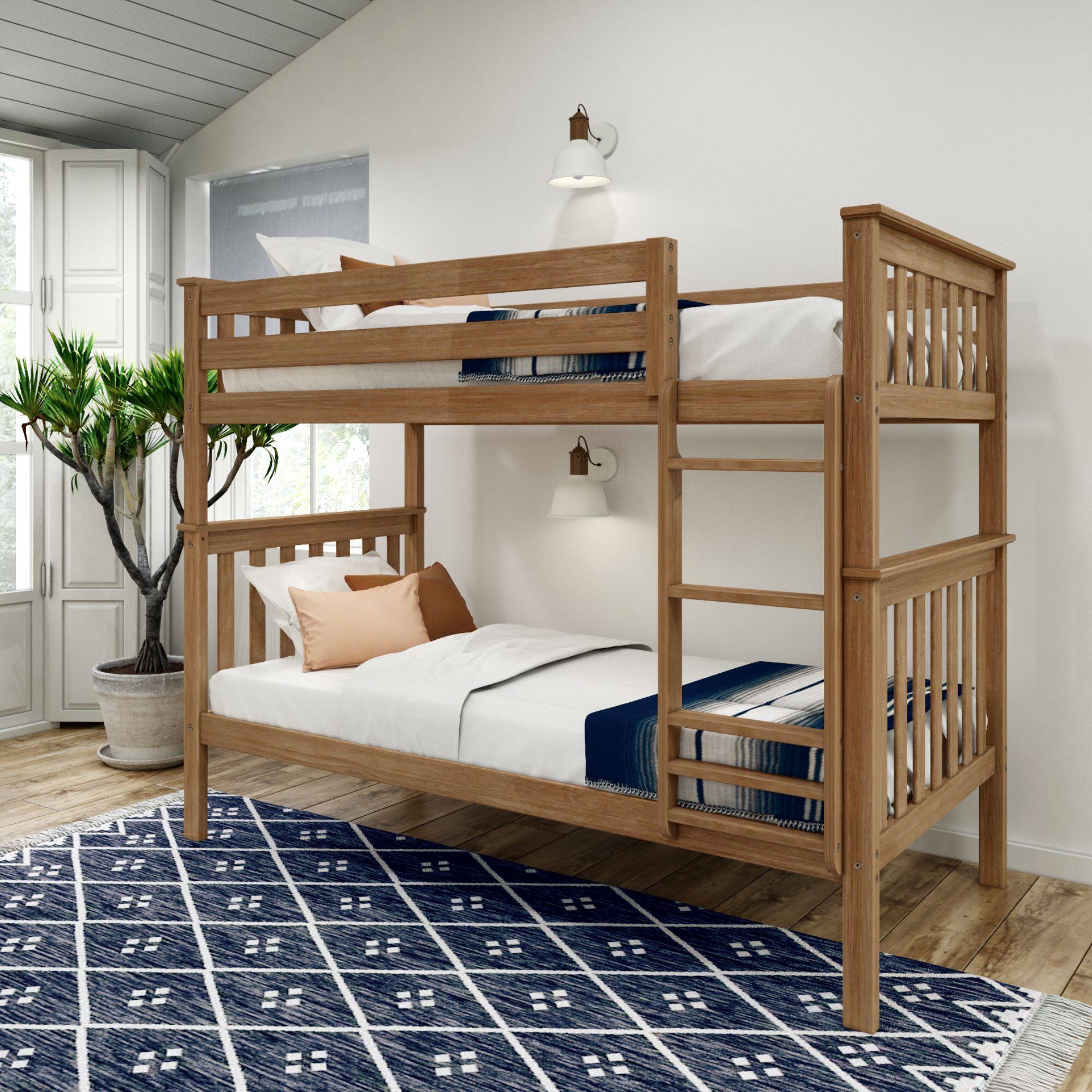Plank+Beam - Classic Twin over Twin Bunk Bed, Pecan - Pecan