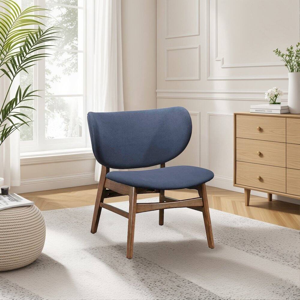 Alt View 4. New Classic Furniture - Adler Upholstered Lounge Chair - Blue.