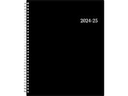 Blue Sky - 2024-2025 Enterprise 8.5" x 11" Academic Weekly & Monthly Planner, Plastic Cover - Black