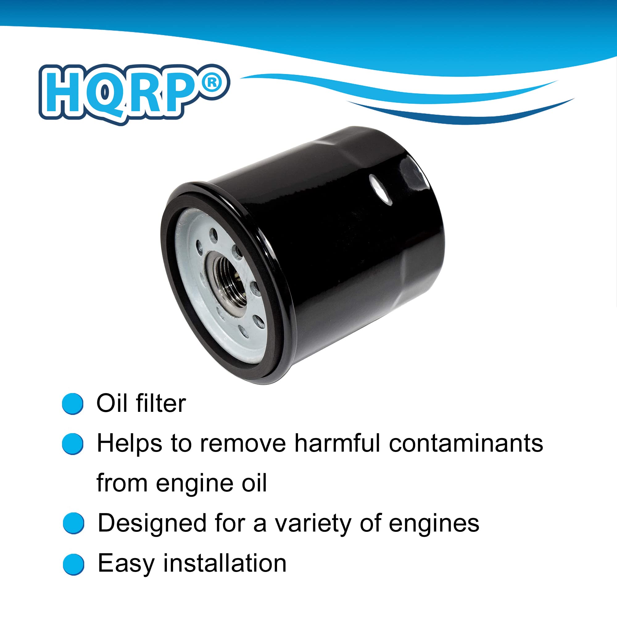 HQRP Oil filter  
Helps to remove harmful contaminants from engine oil  
Designed for a variety of engines  
Easy installation