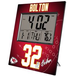 Keyscaper - Nick Bolton Kansas City Chiefs Digital Desk & Wall Clock - Multicolor
