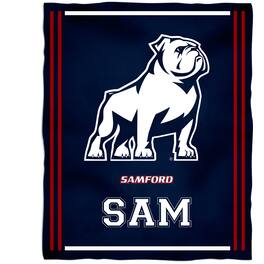 Vive La Fete - Samford Bulldogs 36'' x 48'' Children's Mascot Plush Blanket - Multicolor