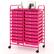 Front. Costway - Costway 20 Drawers Rolling Storage Cart Art Craft Organizer on Wheels Multipurpose - Hot Pink.