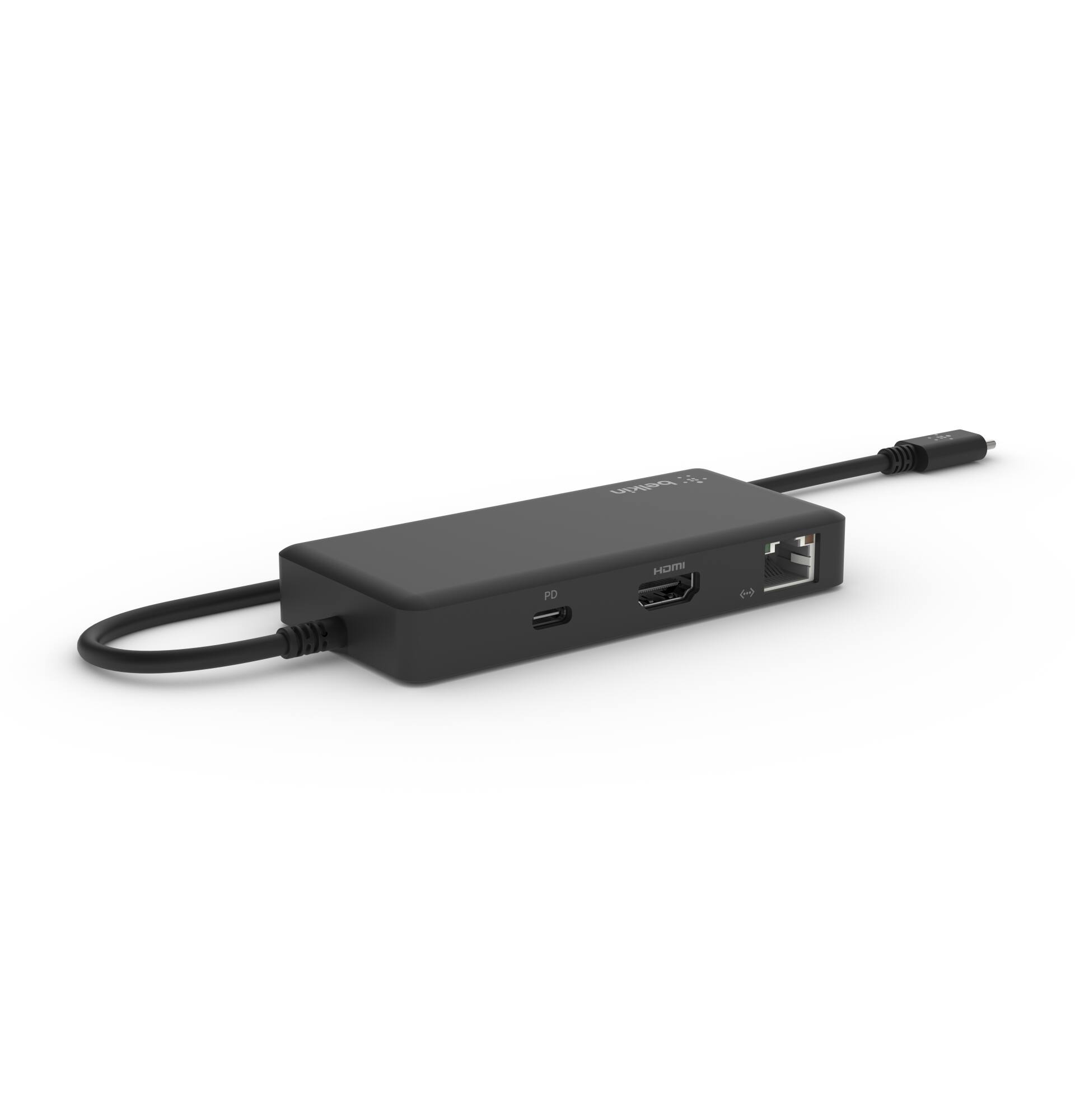 Alt View 11. Belkin - 5-in-1 Powered USB-C Hub, 2 USB-A Ports, 1 USB-C Port, Ethernet, & 4K HDMI Port.