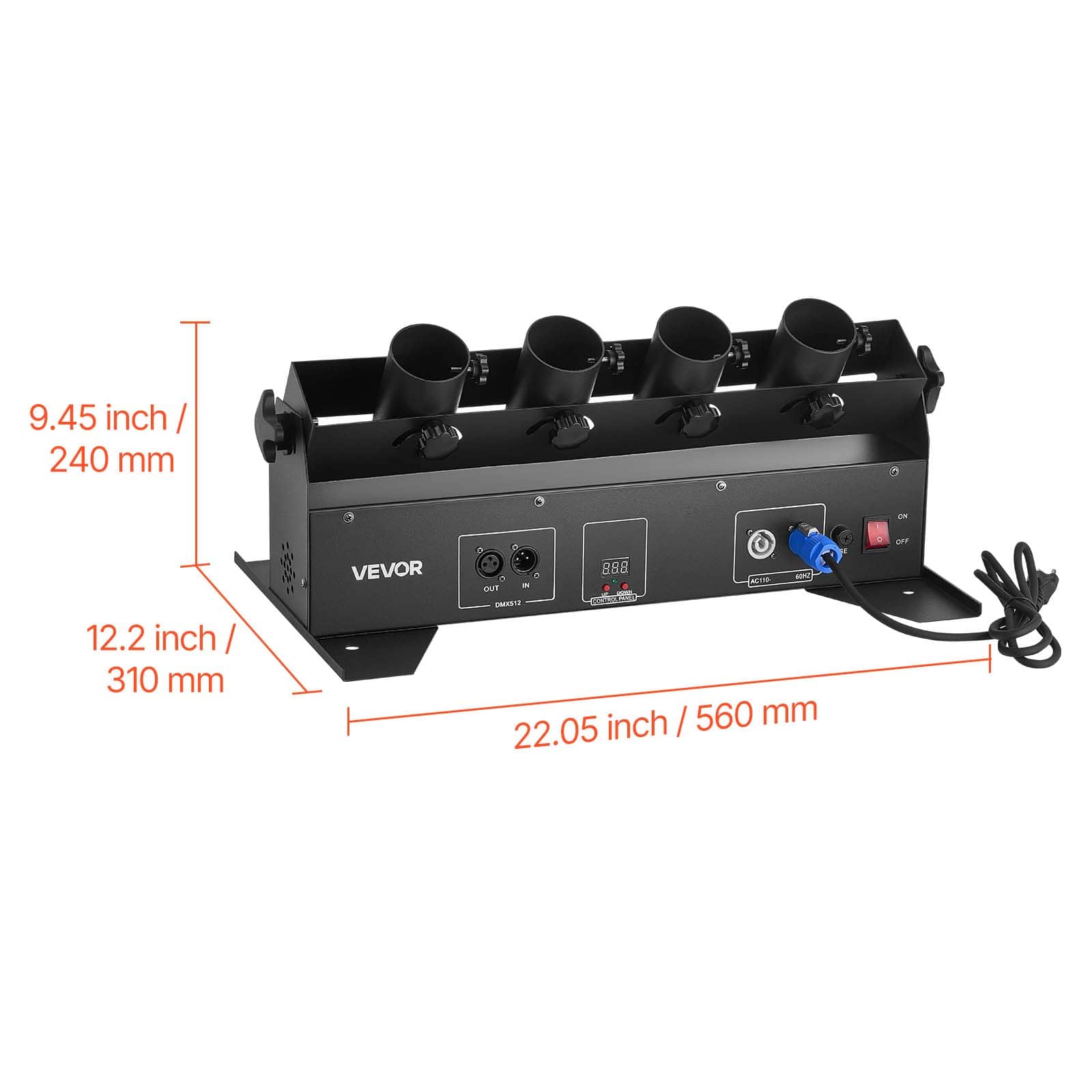 VEVOR Electric Confetti Cannon Machine, High Output 4 Shot