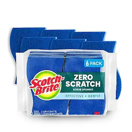Scotch-Brite - Zero Scratch Scrub Sponge, 6/Pack (526-5) - Blue