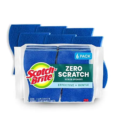 6 PACK
Scotch-Brite ZERO SCRATCH
SCRUB SPONGES
EFFECTIVE + GENTLE
124 N O SPONGES 01 EA
3M