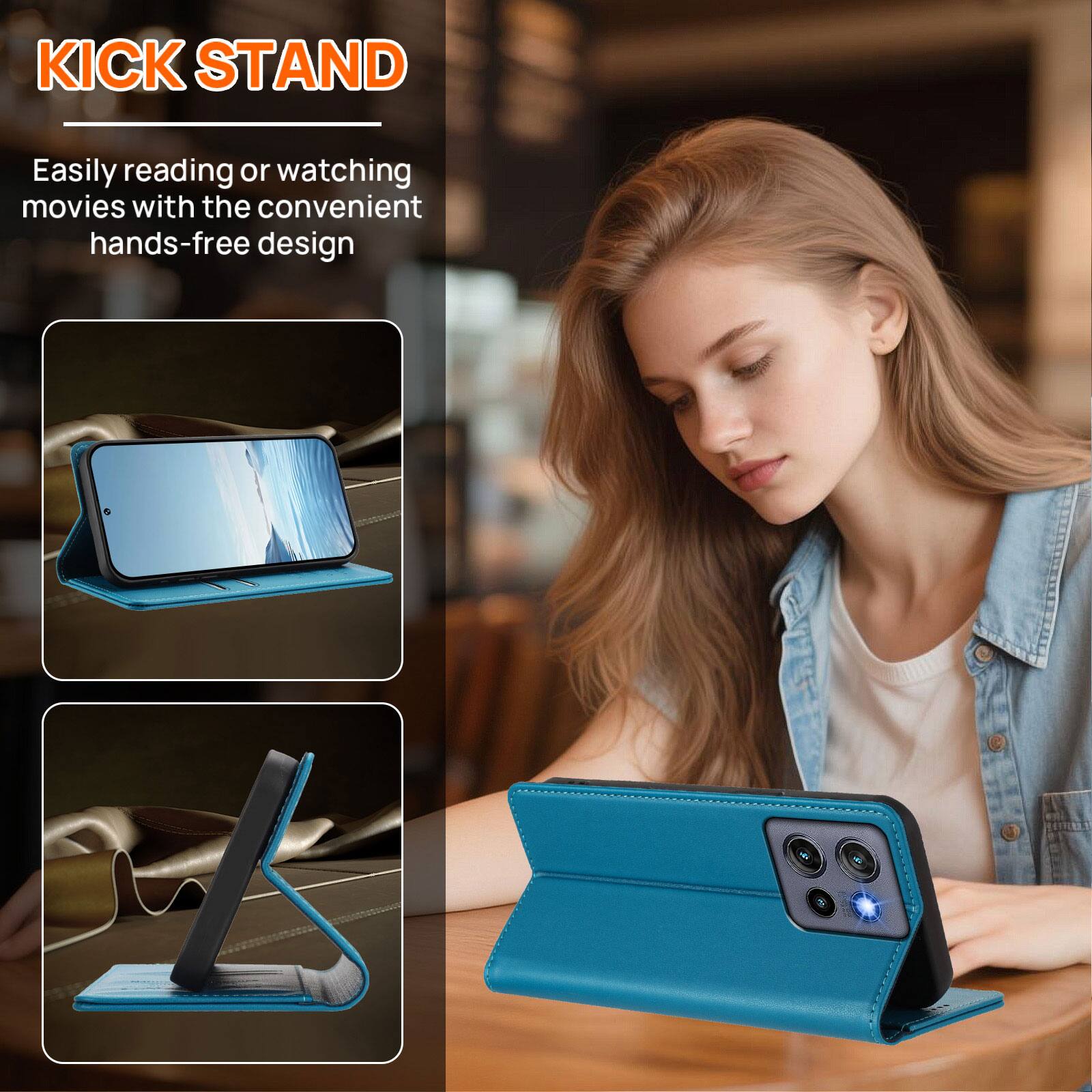 KICK STAND

Easily reading or watching movies with the convenient hands-free design