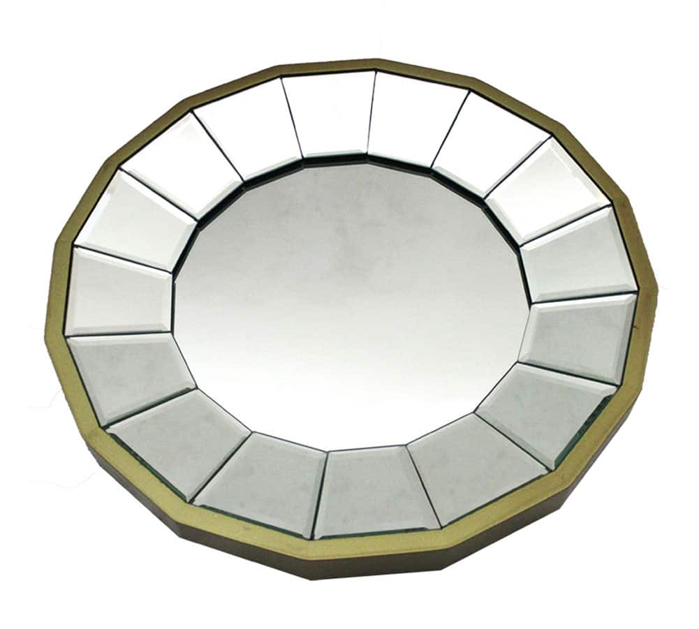 Zeckos - 13 1/2 Inch Diameter Finished Pie Plate Wall Mirror - Gold price history on PriceWatchPro