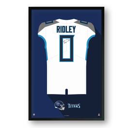 Sporticulture - Calvin Ridley Tennessee Titans Framed 27" x 39" Jersey Art Print - Multicolor