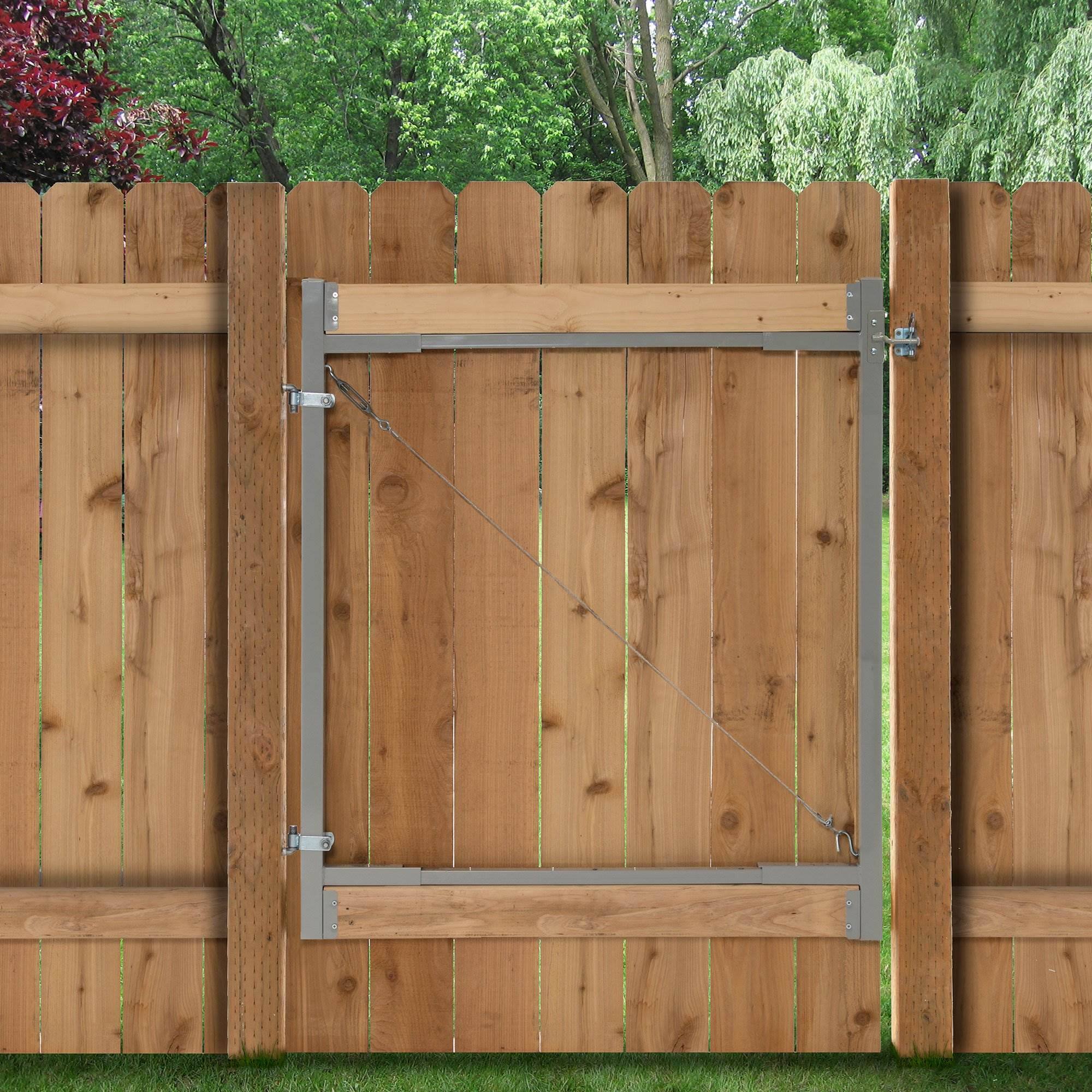 Alt View 4. Adjust-A-Gate - Adjust-A-Gate Gate Building Kit, 36"-72" Wide Opening Up To 6' High (2 Pack) - Silver.