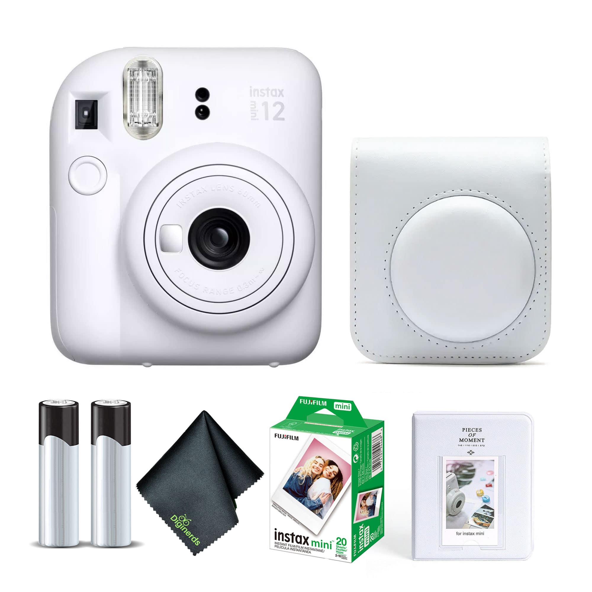 Fujifilm - INSTAX MINI 12 Instant Film Camera with Instant Film - Clay White