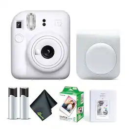 Fujifilm - INSTAX MINI 12 Instant Film Camera with Instant Film - Clay White