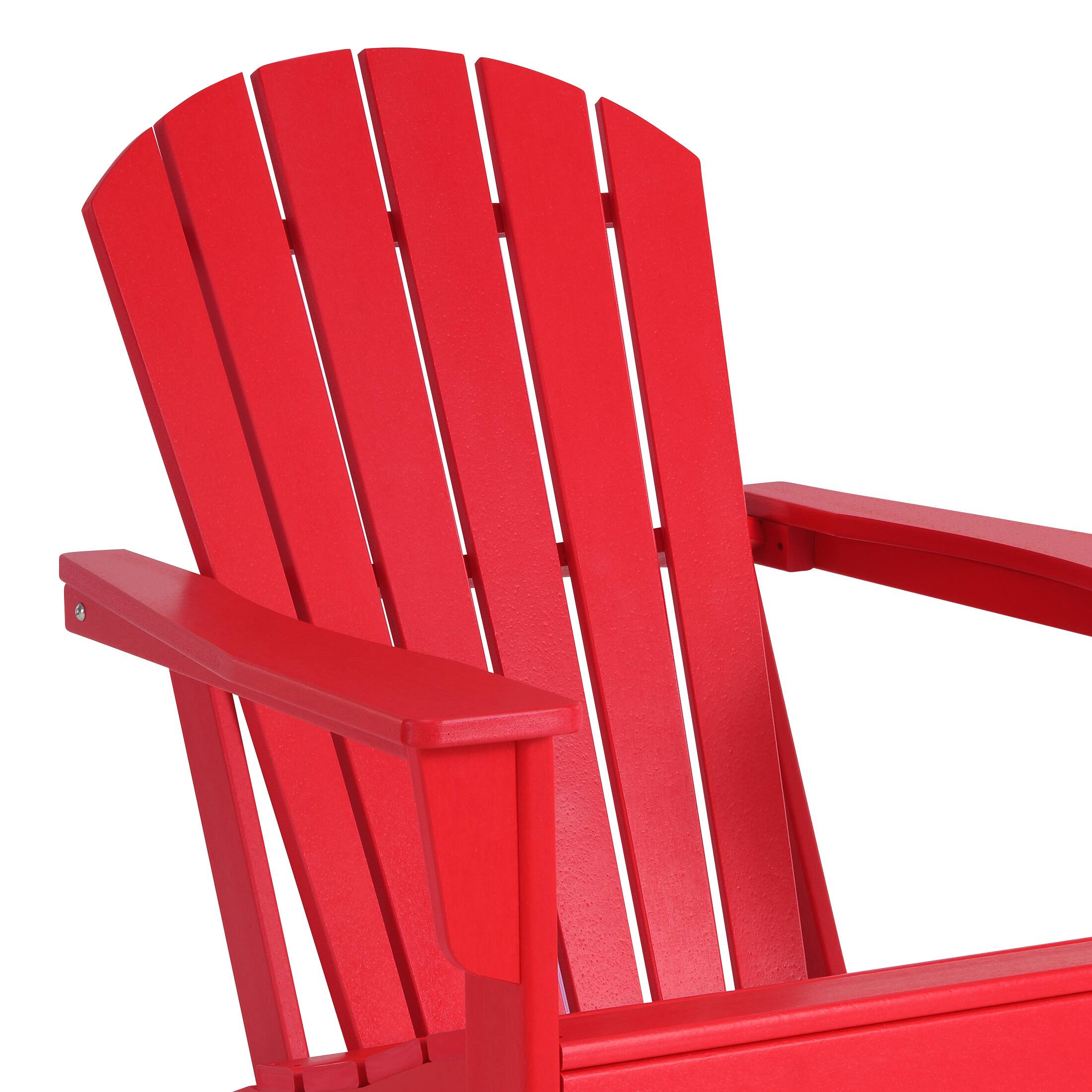 Alt View 4. WestinTrends - WestinTrends Dylan Outdoor Adirondack Chair - Red.