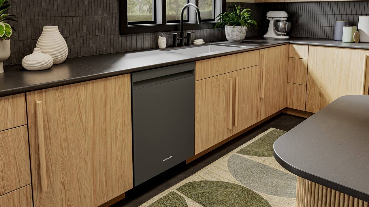 Alt View 10. KitchenAid - 24" Top Control Built-In Dishwasher with Third Rack and ProDry System - Black Ore.