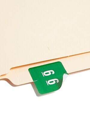 Alt View 2. Smead - DCC Labels File Folder Label, 6, Green, 250 Labels/Pack - Green.