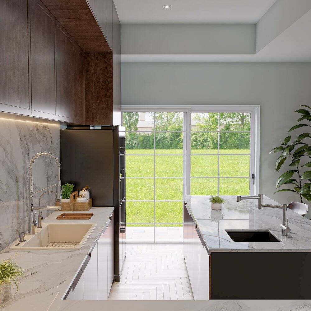 Alt View 2. Alfi - ALFI brand Black Matte Square 18 x 18 Undermount / Drop In Fireclay Prep Sink - Black.