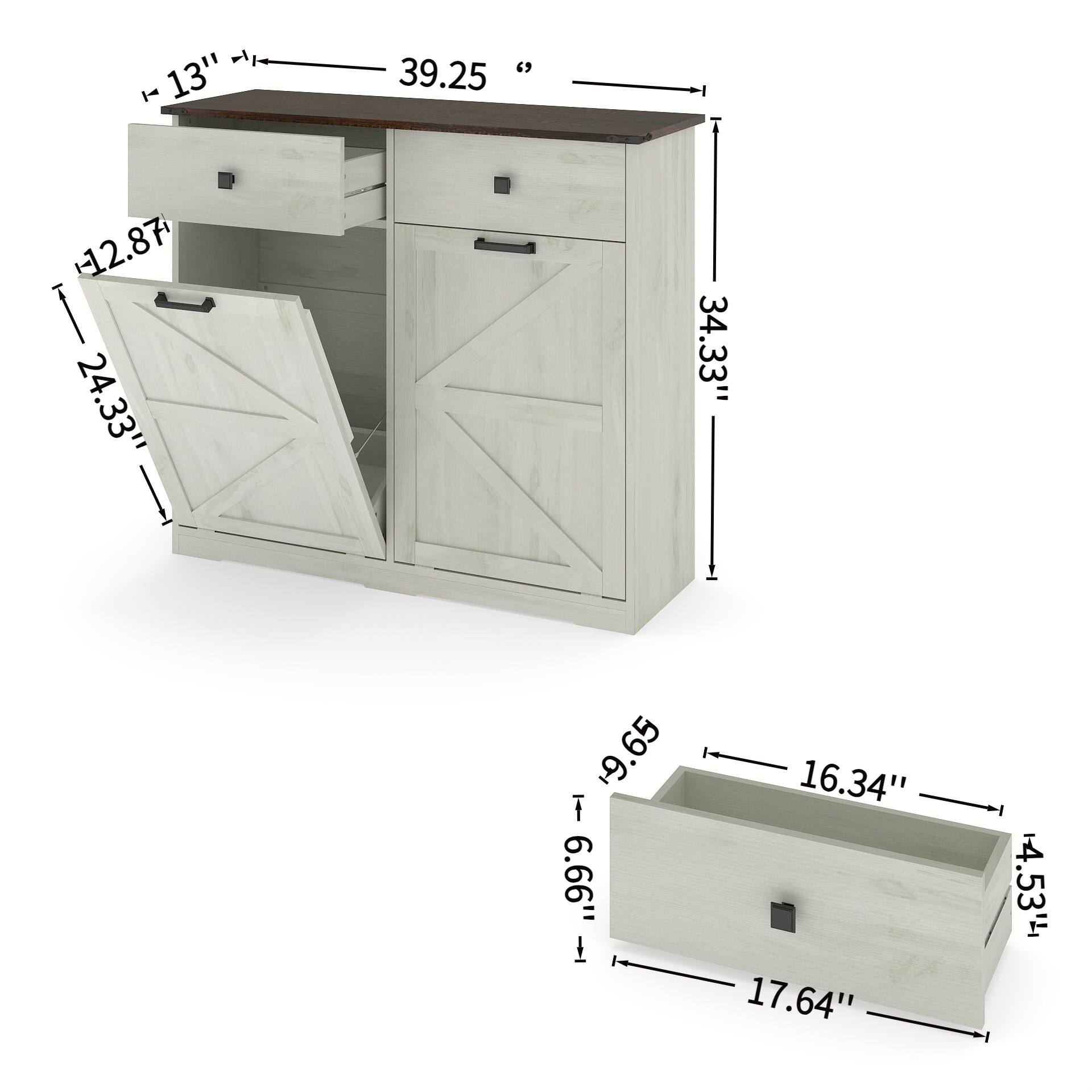 - Width: 39.25"
- Height: 34.33"
- Depth: 12.87"
- Drawer Height: 24.33"
- Shelf Height: 9.65"
- Shelf Depth: 6.66"
- Drawer Width: 16.34"
- Drawer Depth: 4.53"
- Drawer Height: 17.64"