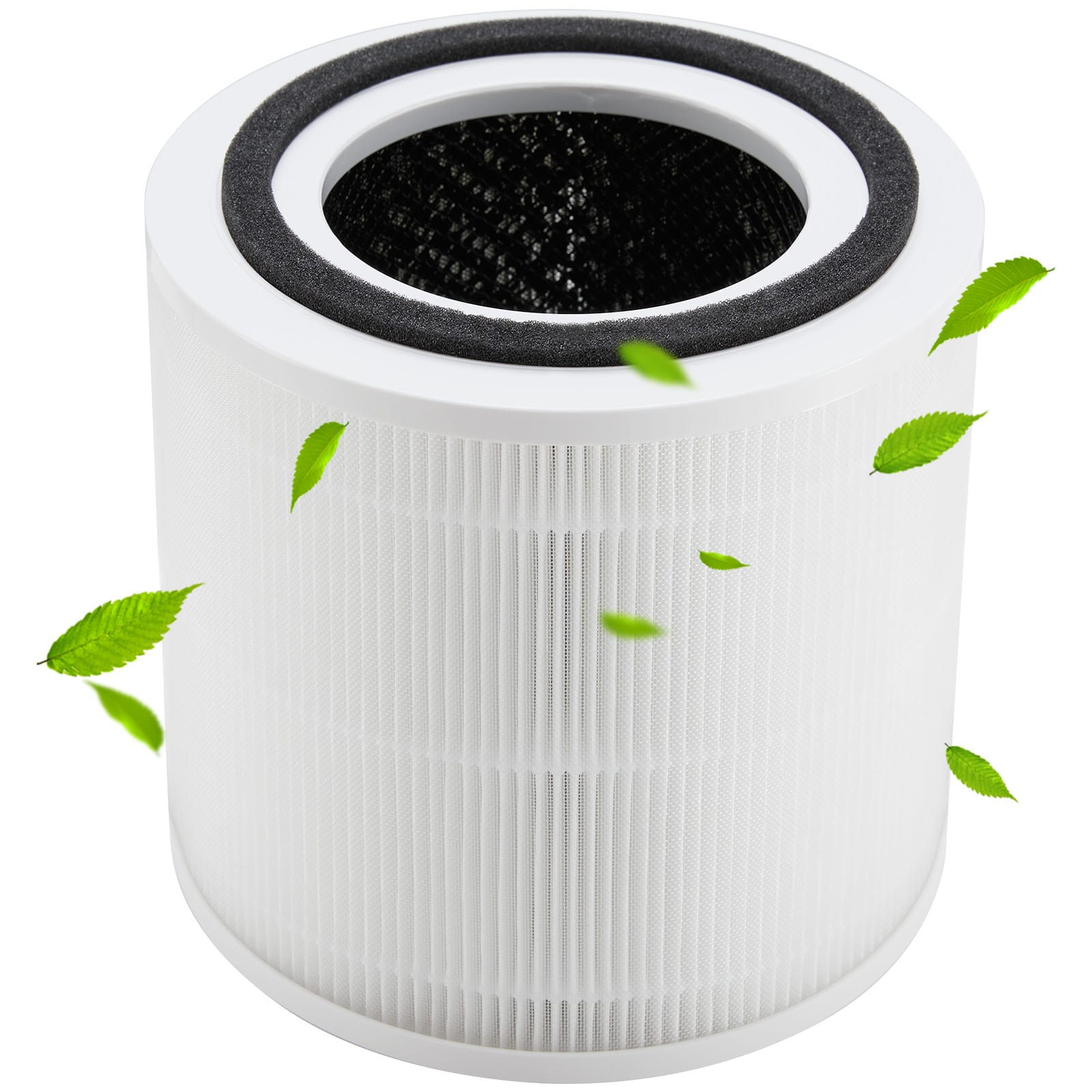 AENKYO - Air Purifier Covers Up to 960ft² True HEPA Filter Air Purifiers with Air Quality Monitor, 360°Air Outlet - White