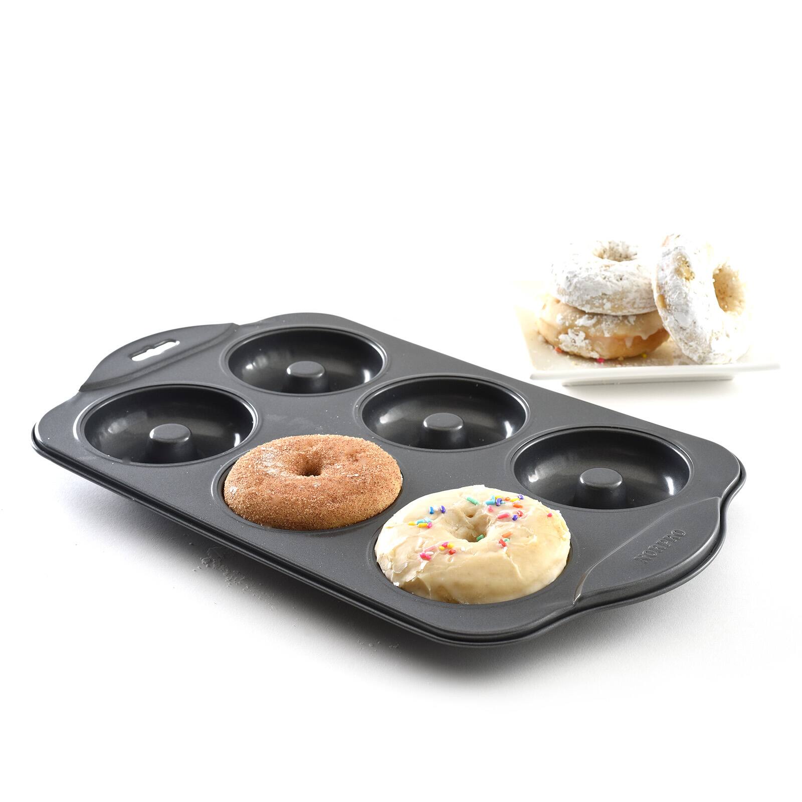 Alt View 3. Norpro - Nonstick 6-Cavity Donut Pan - Black.