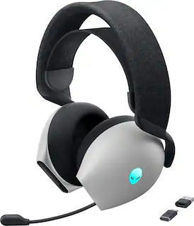 Alienware - AW725H Tri Mode Wireless Over-the-Ear Gaming Headset for PC, Xbox X|S, Xbox One, PS5, PS4, Switch and Mobile - Lunar Light