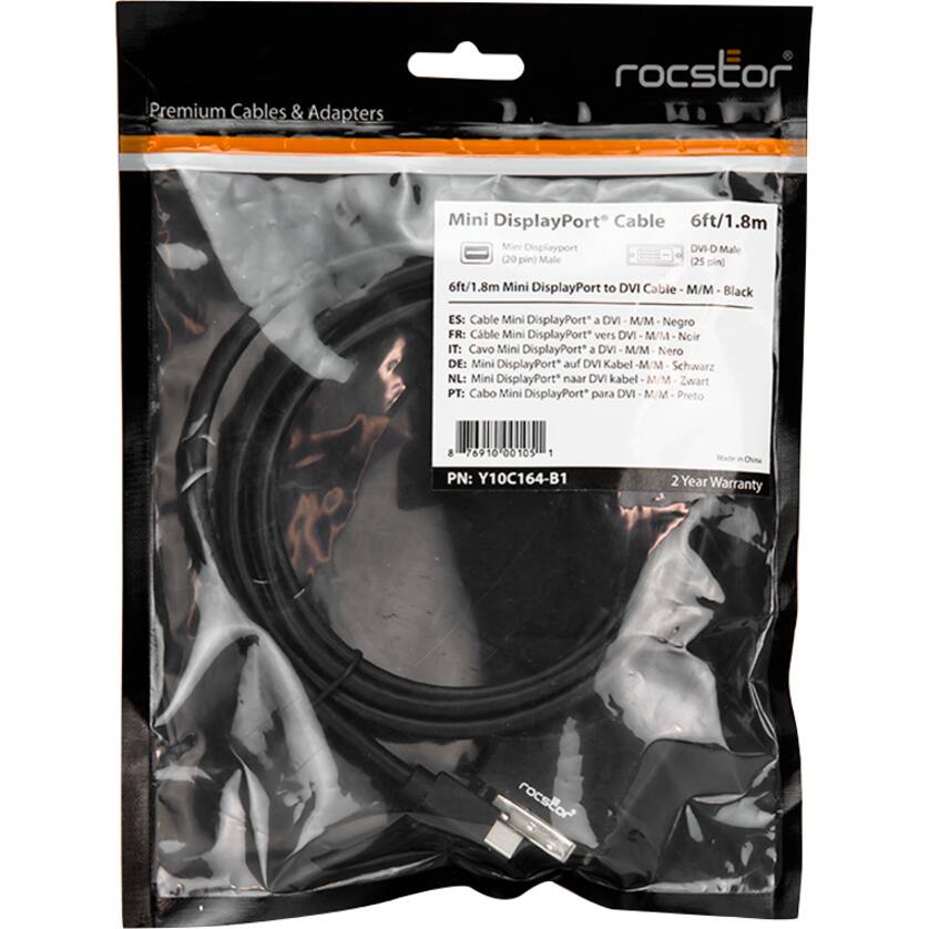 Premium Cables & Adapters

Mini DisplayPort® Cable 6ft/1.8m

1/1.8m Mini DisplayPort to DVI Cable - M/M - Black

ES: Cable Mini DisplayPort a DVI M/M Negro
FR: Câble Mini DisplayPort vers DVI M/M Noir
IT: Cavo Mini DisplayPort a DVI M/M Nero
DE: Mini DisplayPort auf DVI Kabel M/M Schwarz
NL: Mini DisplayPort naar DVI kabel M/M Zwart
PT: Cabo Mini DisplayPort para DVI M/M Preto

PN: Y10C164-B1

2 Year Warranty

Made in China

F: 7691000105 1