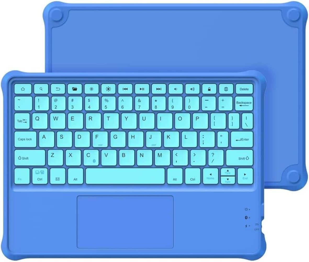 Made for Amazon Kids Bluetooth Keyboard (Comaptible with the Fire HD 10 Kids and Kids Pro tablet) - Blue - Front_Zoom
