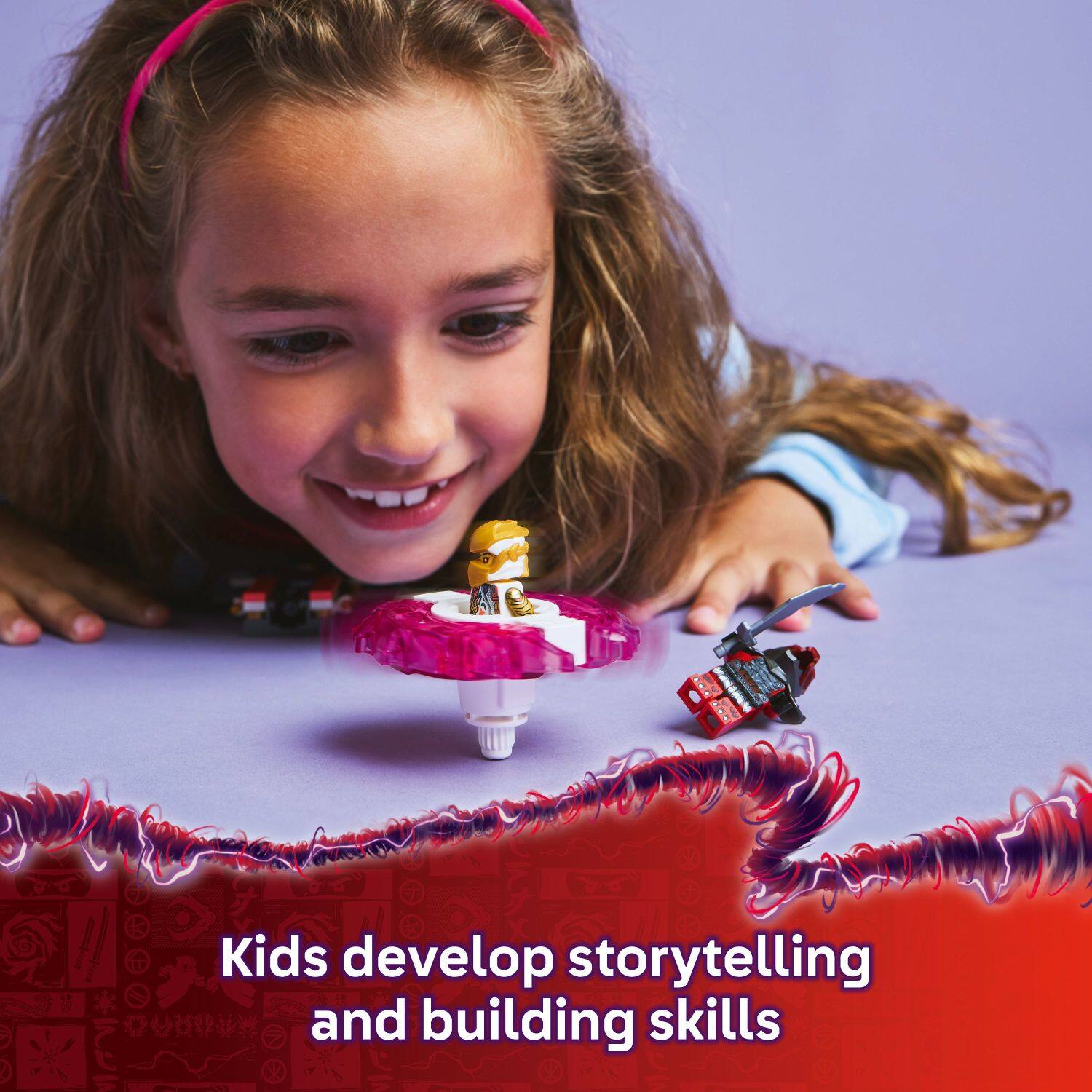 Kids develop storytelling and building skills.