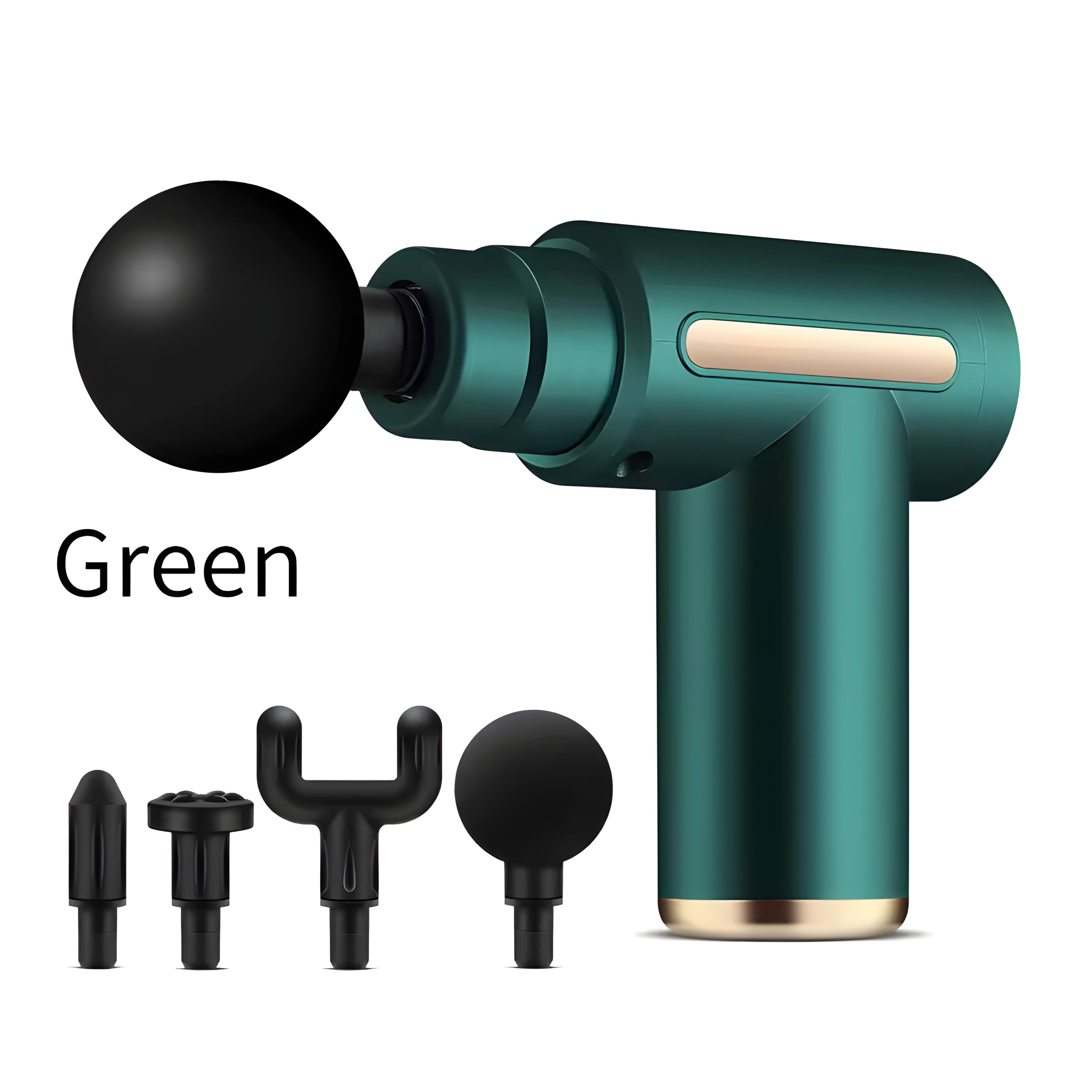 Alt View 4. Cluzine - Mini Portable Massage Gun, High-Capacity Battery, 4 Heads, Pocket-Sized for Gym & Travel.