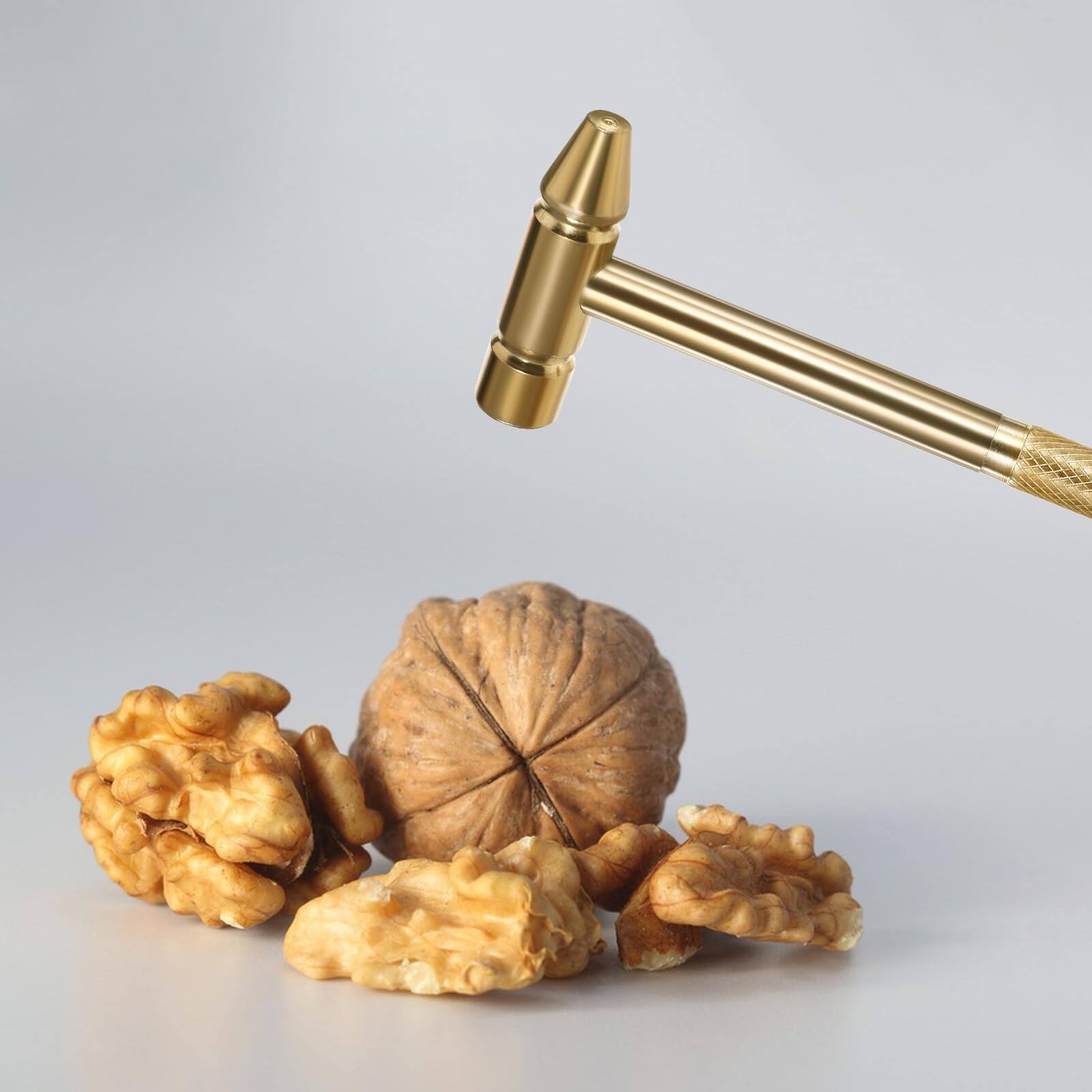 Alt View 4. Dapper Styles - 6 In 1 Hammer Metal Mini Multitool Hammers With Flat Head Phillips And Claw-hammer Multifunctional Tools gold - Default.