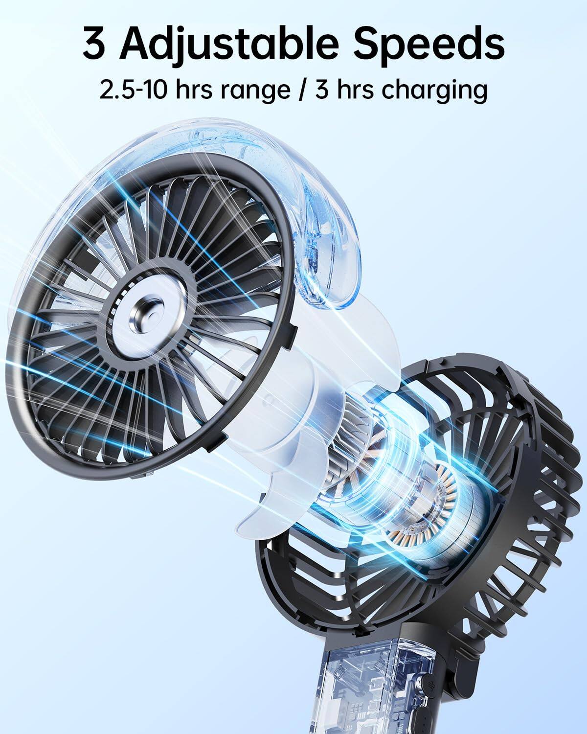3 Adjustable Speeds  
2.5-10 hrs range / 3 hrs charging
