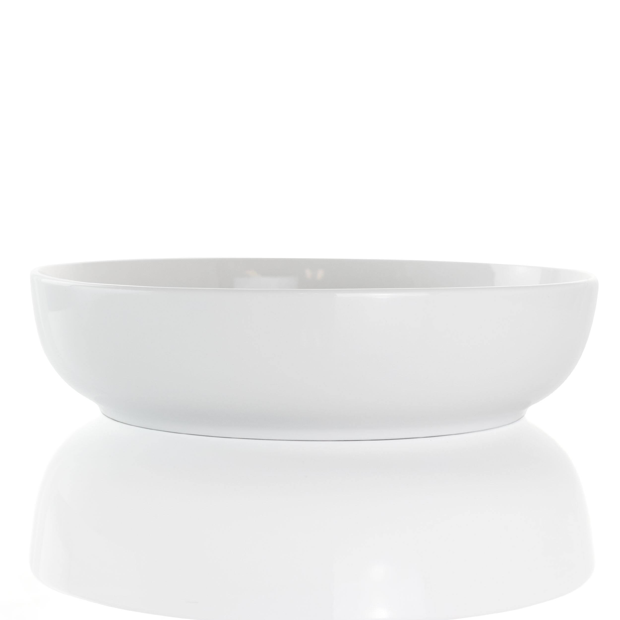 Alt View 4. Elama - Elama Owen 18 Piece Porcelain Dinnerware Set with 2 Large Serving Bowls in White - White.