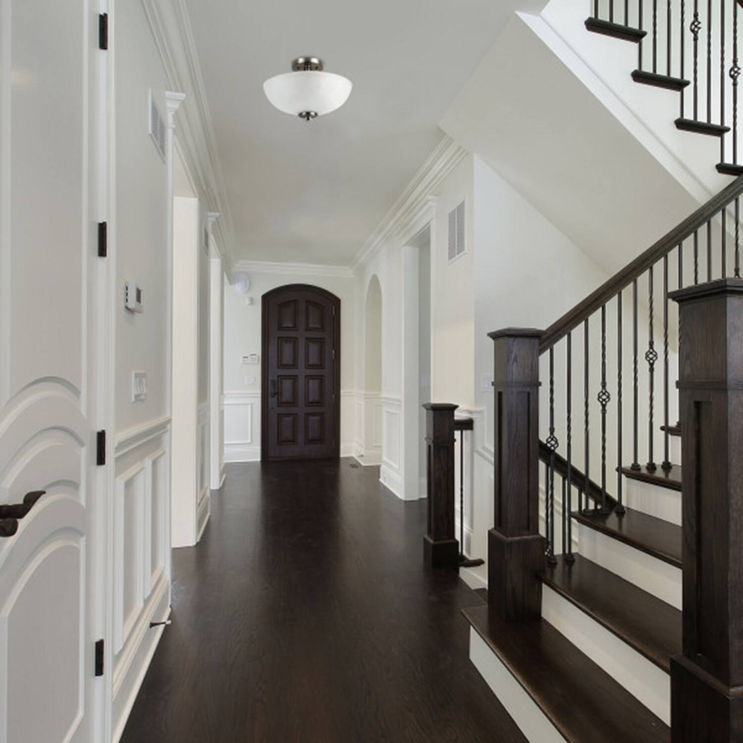 Alt View 1. Globe Electric - Globe Electric Hudson 8.25 in. H X 13 in. W X 13 in. L Brushed Nickel Ceiling Light.