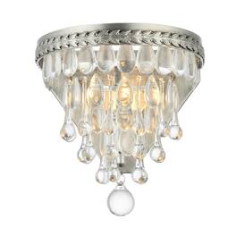Urban Classic - Nordic 1 light Wall Sconce Clear Royal Cut Crystal - Antique Silver