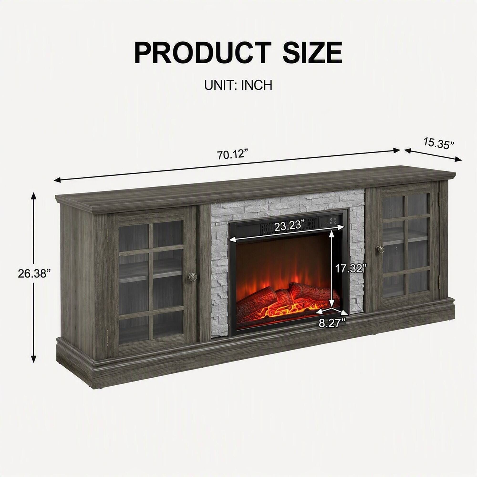 PRODUCT SIZE  
UNIT: INCH  
70.12"  
15.35"  
23.23"  
26.38"  
17.32"  
8.27"