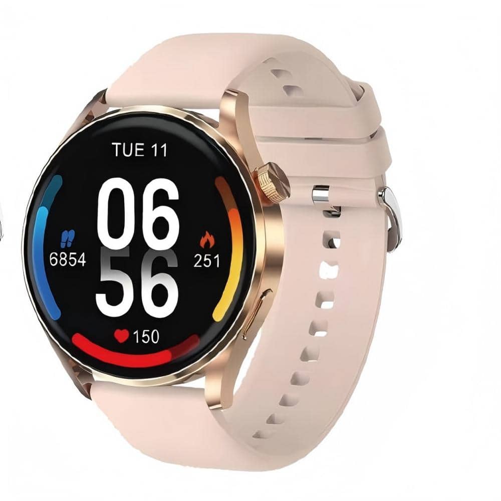 HONGGE - Smart Fitness Watch with Bluetooth Calling Large Display Health Tracking and Long Battery Life - Pink - (2025)