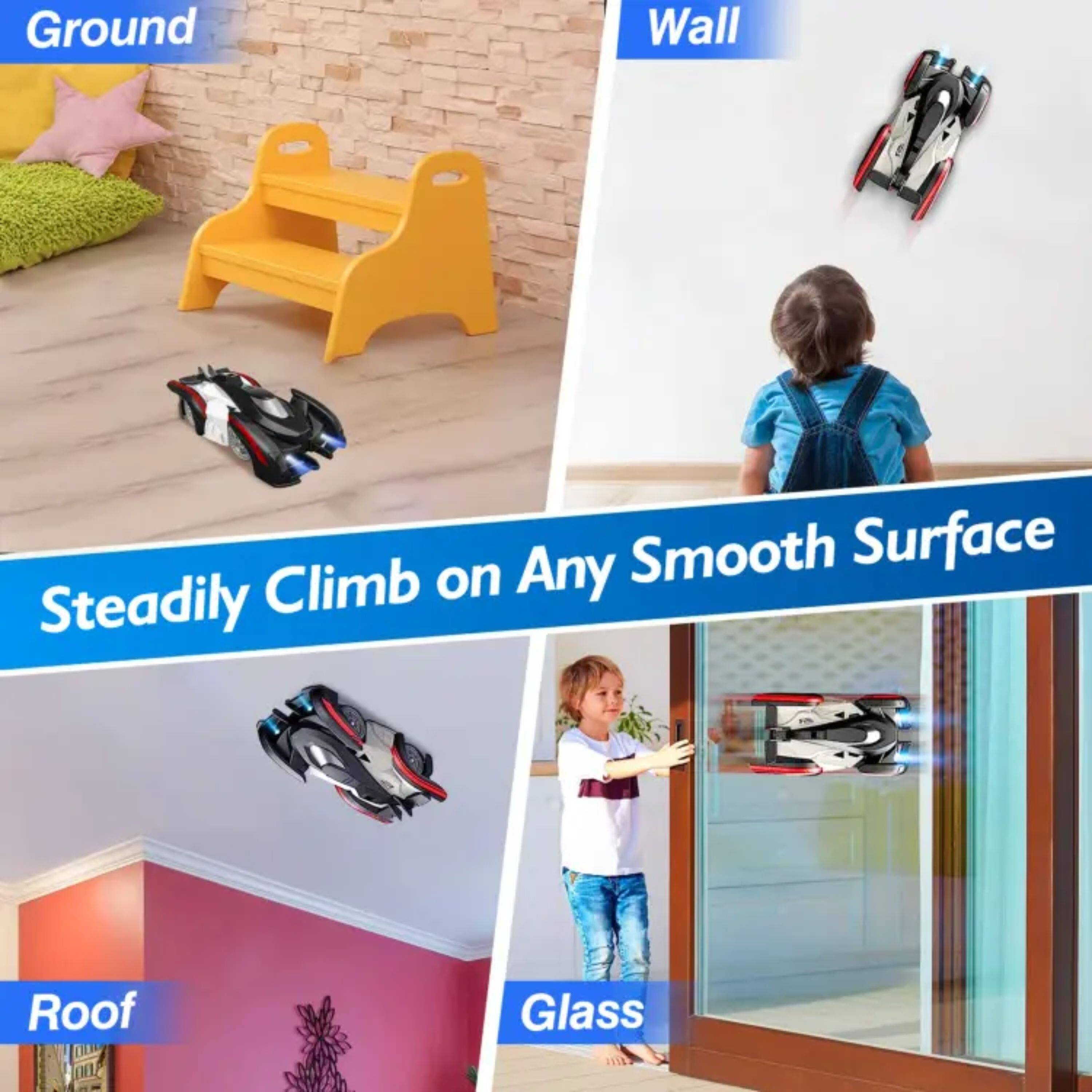 Ground  
Wall  
Steadily Climb on Any Smooth Surface  
Roof  
Glass