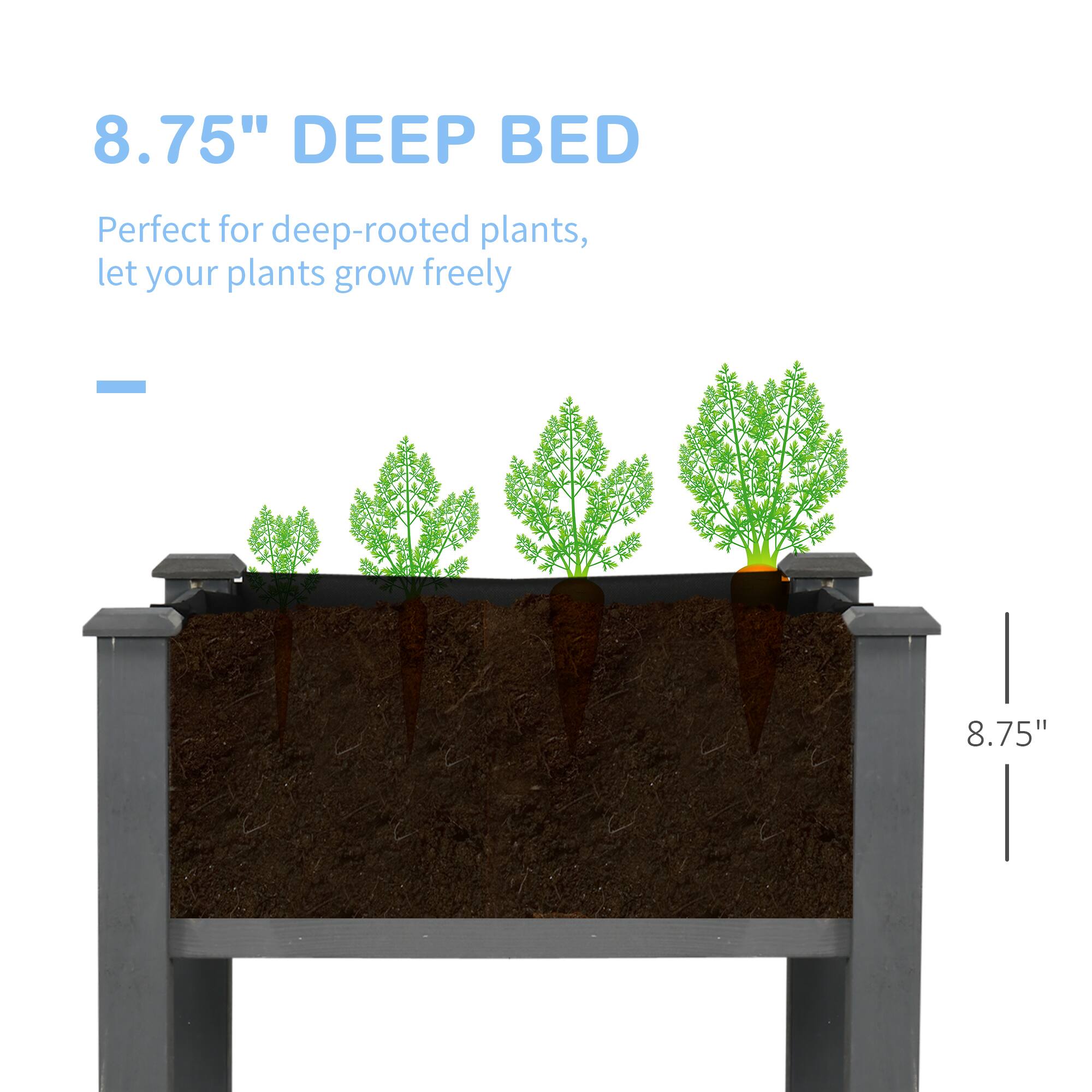8.75" DEEP BED
Perfect for deep-rooted plants, let your plants grow freely
8.75"